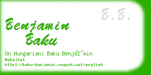 benjamin baku business card